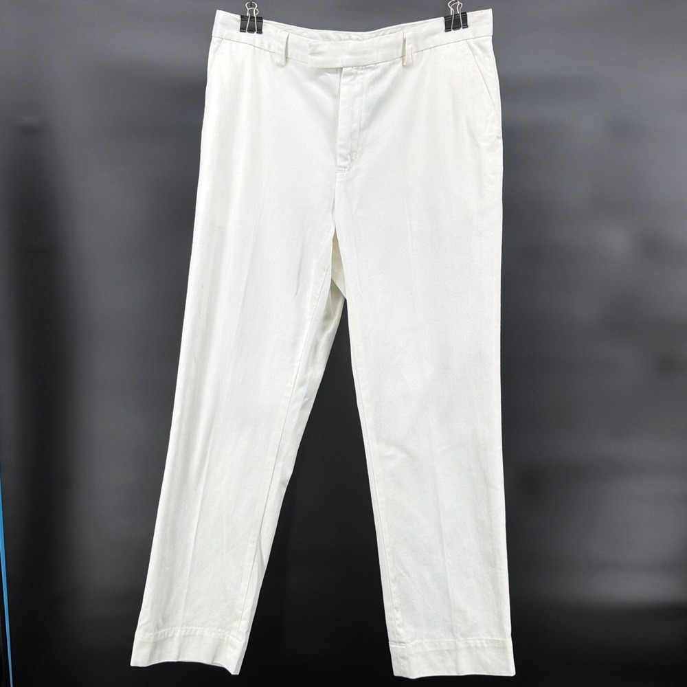 Ralph Lauren Sport Polo Chino Pants Womens 10 White Cotton Twill Preppy Classic